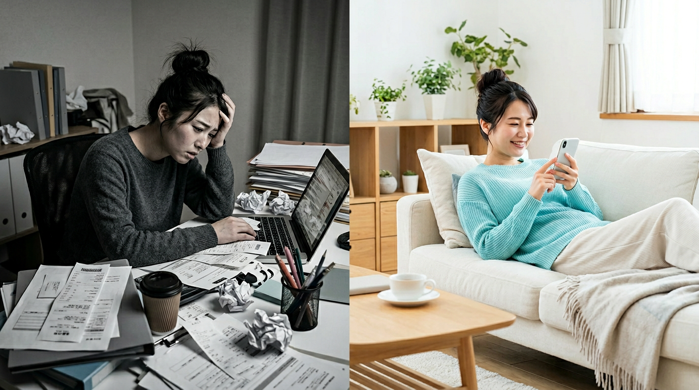 AIを使う前と後の生活比較